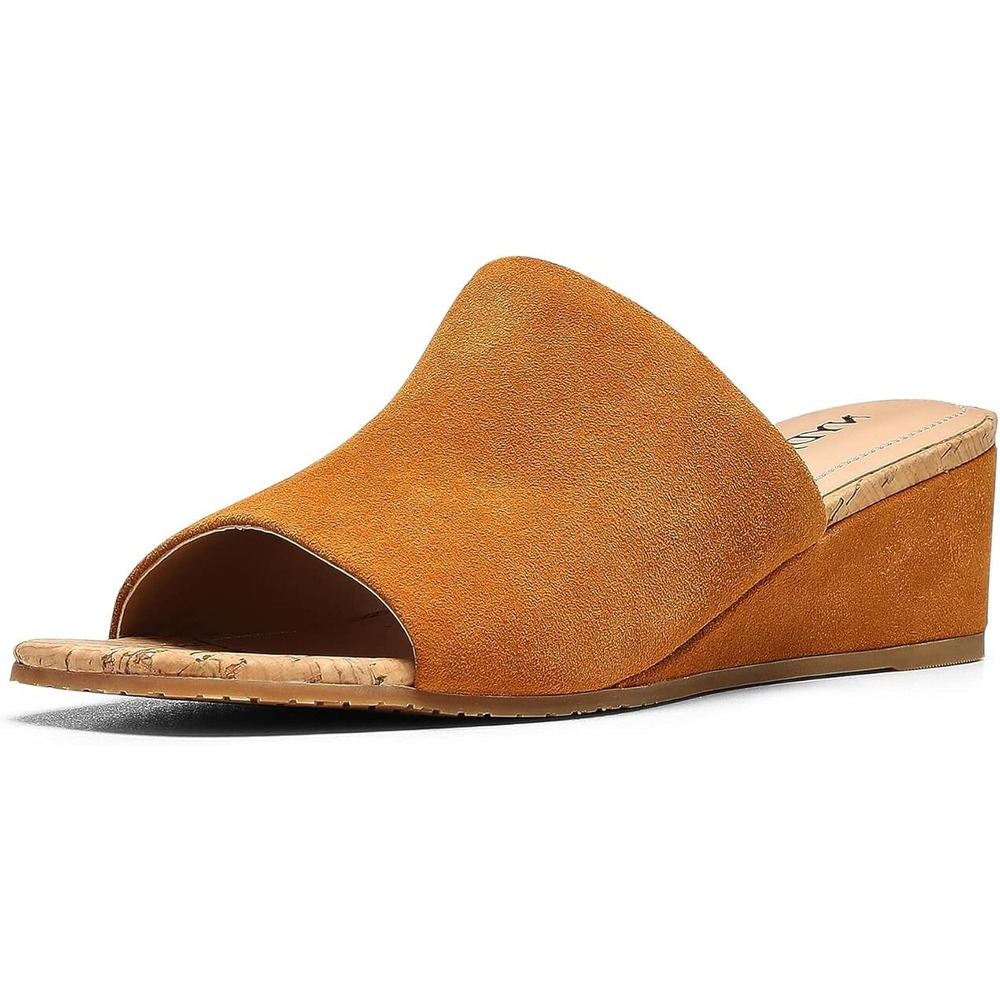 NYDJ Claudine Wedge Heel Mule in Cognac Size 6 NEW IN BOX $99 - Picture 2 of 8